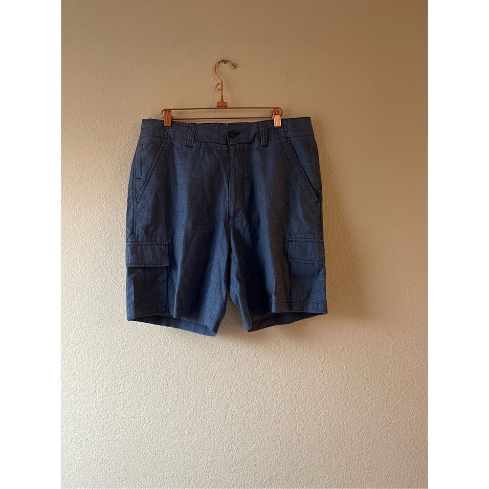 Cubavera linen blend cargo‎ shorts size 32